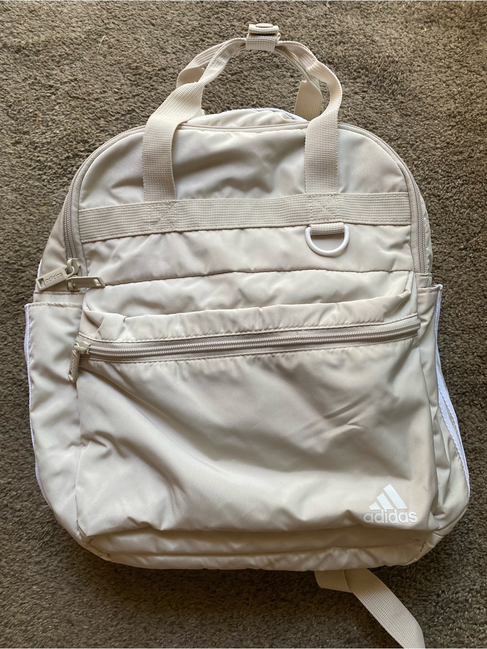 adidas Cream Quilted Everyday Backpack